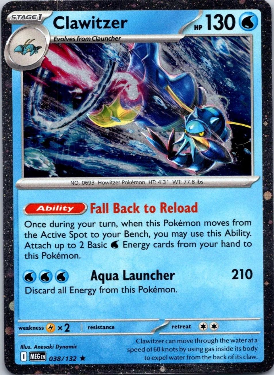 Mega Evolution Clawitzer [Cosmos-Holo] Pokémon card